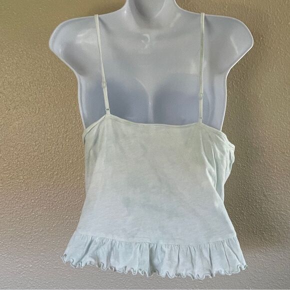 NWT American Eagle Tie Dye Cropped Ruffled Tank Top Mint Green Size Large - Picture 4 of 11